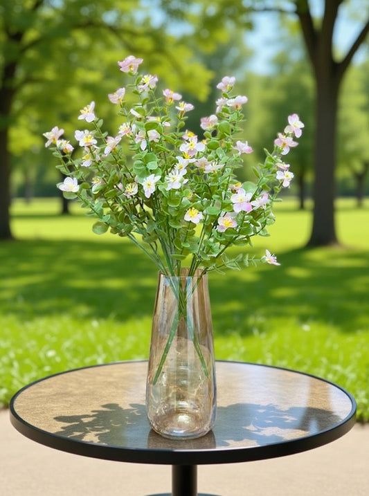 Dekorly Artifical Set of 2 Fern Daisy Bunch Vintage Realistic Flowers for Home, Bedroom, Living Room & Office Decoration (Without Vase Pot) Variety of Colours