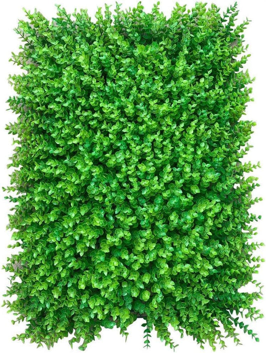 Dekorly Artificial Greenery Wall Décor | Faux Boxwood Panels & Grass Wall Backdrop for Home, Garden, Balcony & Privacy Fence | 24"x16" (Green)