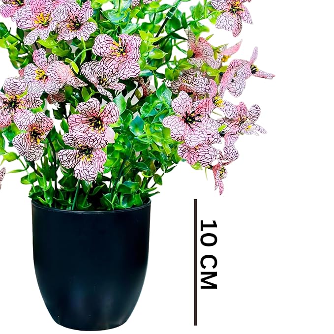 Dekorly Artificial Daisy Fern Flowers with BlackCool Pot in Fake Flowers Bouquet for Centerpiece Table Decorations Home Office Kitchen Decor | Height 30 CM
