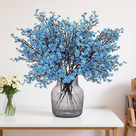 Dekorly Artificial Baby's Breath Gypsophila Flower Bunch for Home Decoration | Flowers for Vases| Decoration Items for Living Room|Home Decor|Diwali Decor|Chritmas (5 Pcs)