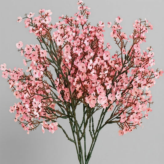 Dekorly Long Stem Artificial Baby Breath Flowers Real Touch Silk Gypsophila Bouquets for Office Indoor Outdoor Wedding DIY Party Centerpieces Decoration