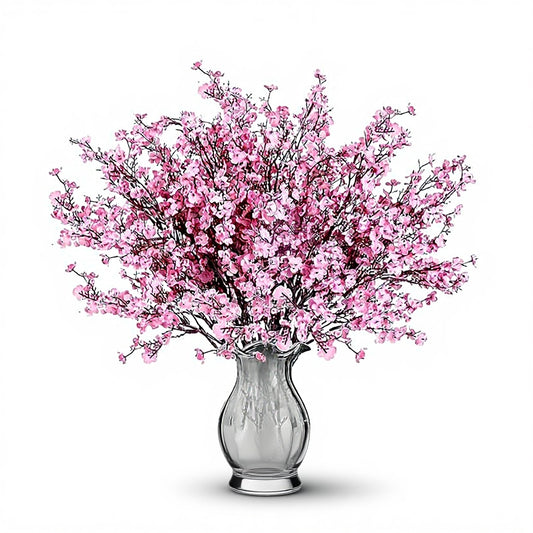 Dekorly Babys Breath Artificial Flowers Gypsophila Bouquets Bulk Real Touch Fake Silk Flowers for Home Wedding DIY Floral Arrangement Kitchen Table Centerpiece Festival Decoration