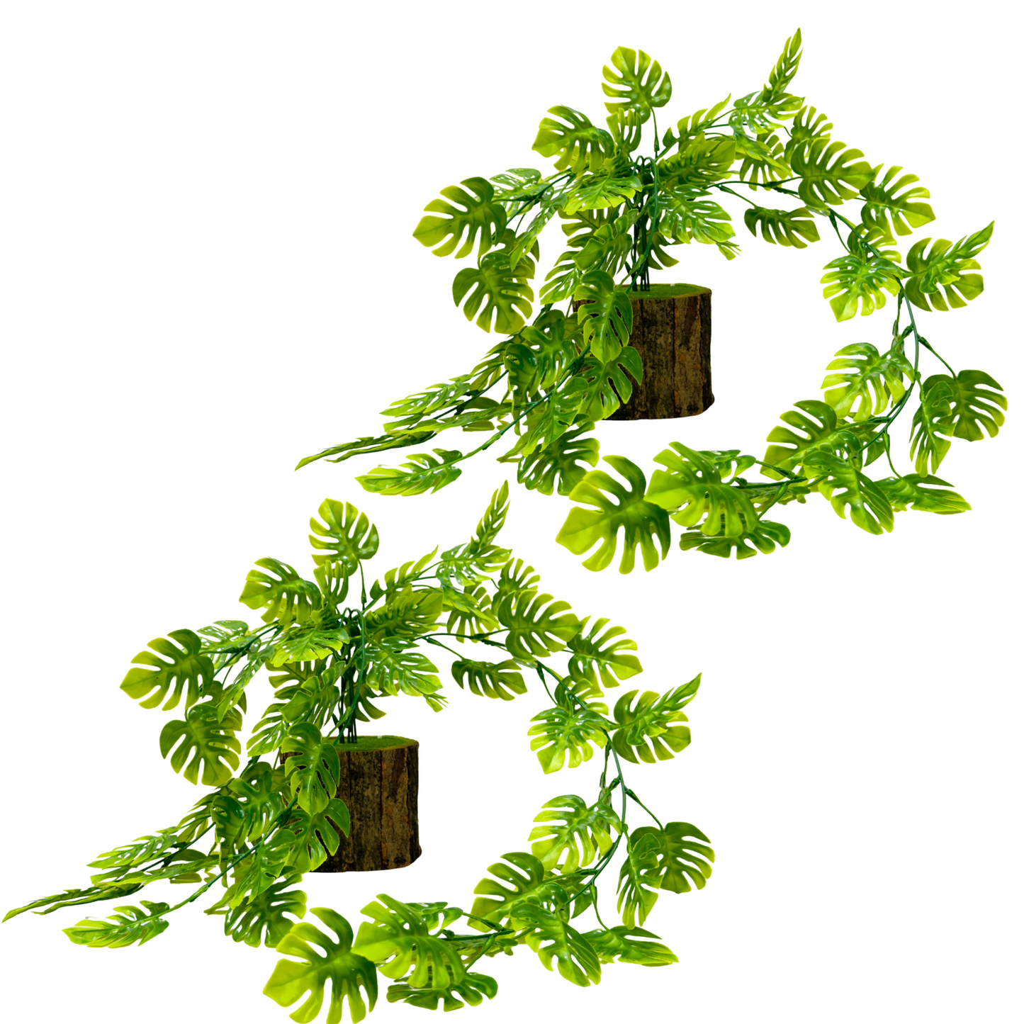 Dekorly Artificial Monstera Vine Plant – 30 cm Potted + 64 cm Hanging Vine Indoor & Outdoor Home & Office Décor