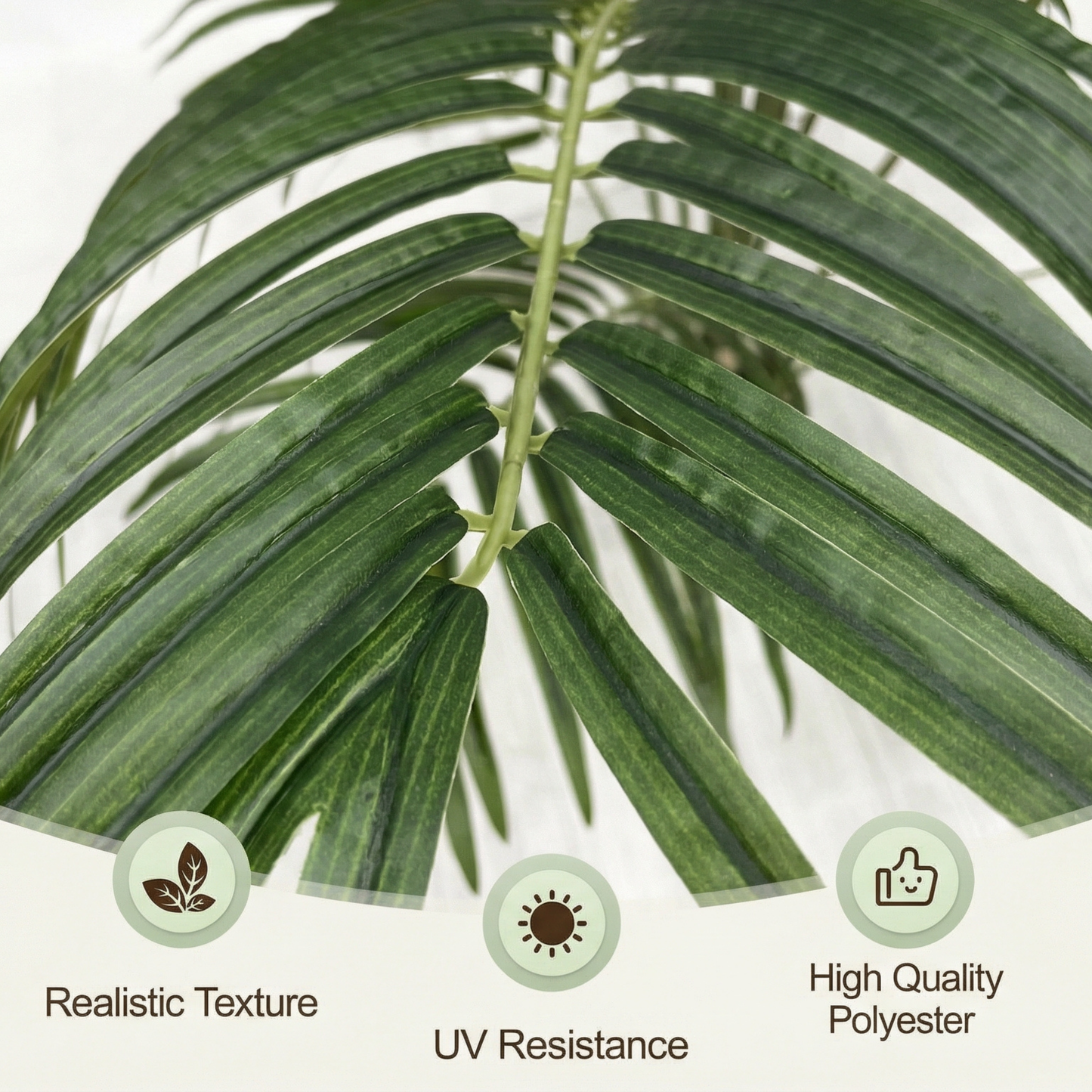 Dekorly Artificial Palm Tree 5.5ft Tall Fake Palm Tree Indoor Decor with 15 Trunks and Real Bark Design Faux Tropical Areca Palm Silk Floor Plant in Pot for Home Office Living Room Bedroom Decor 1pcs