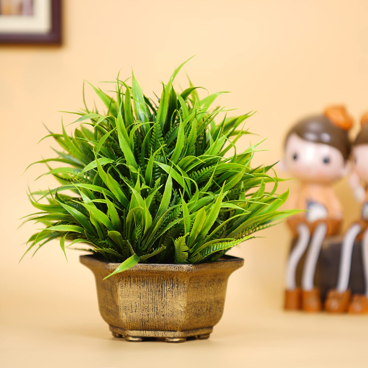 plastic office plants Dekorly Artificial Plants for Outdoor Decor, Plastic Plants for Home O