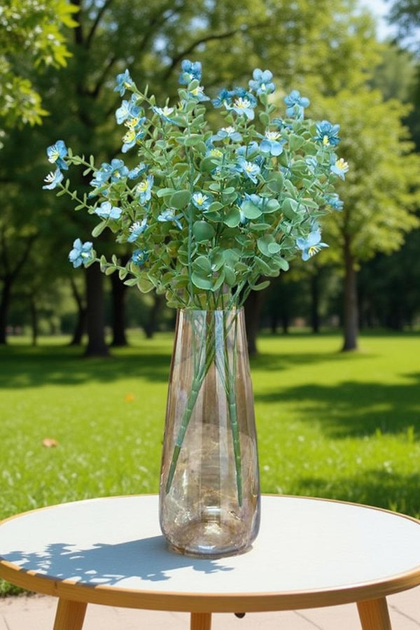 Dekorly Artifical Set of 2 Fern Daisy Bunch Vintage Realistic Flowers for Home, Bedroom, Living Room & Office Decoration (Without Vase Pot) Variety of Colours