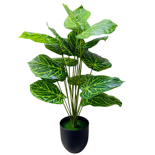 Dekorly Plastic Fake Plants Artificial Floor Plants Large Tropical Palm Tree for Home Decor (Dumb Cane)