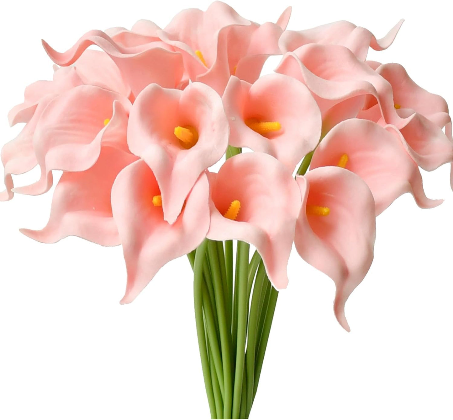 Dekorly Artificial Flowers Fake Faux Flowers Hydrangea Sunflower Cherry Blossom Flower Bougainvillea Pampas Grass Calla Lily Tulips Gypsophila Chrysanthemum (Pink, Calla Lily Set of 5 Sticks)