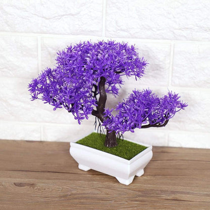 Dekorly Artificial Bonsai for Home Office, Bedroom Living Room Decoration Purple Color