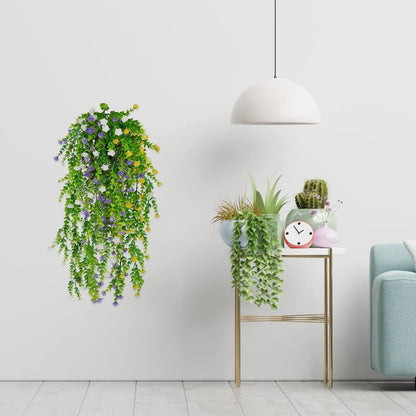 Dekorly Artificial Monstera Leaves Hanging Plants – UV Resistant Tropical Ivy (2 Pack, 65CM)