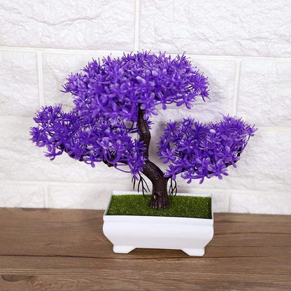 Dekorly Artificial Bonsai for Home Office, Bedroom Living Room Decoration Purple Color