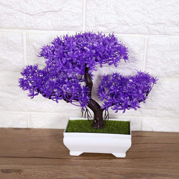 Dekorly Artificial Bonsai for Home Office, Bedroom Living Room Decoration Purple Color