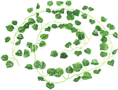 Dekorly Artificial Green Leaf Vine Money Plant Hanging, Artificial Ivy Leaves, Artificial Creeper Leaf Vine, Artificial Ivy Foliage, Ivy Wall Decor,Roof Decor | Each Plant 6 Feet (Green)