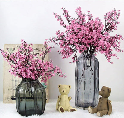 Dekorly Artificial Baby's Breath Gypsophila Flower Bunch for Home Decoration | Flowers for Vases| Decoration Items for Living Room|Home Decor|Diwali Decor|Chritmas (5 Pcs)
