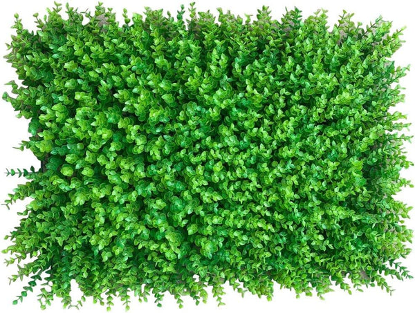 Dekorly Artificial Greenery Wall Décor | Faux Boxwood Panels & Grass Wall Backdrop for Home, Garden, Balcony & Privacy Fence | 24"x16" (Green)