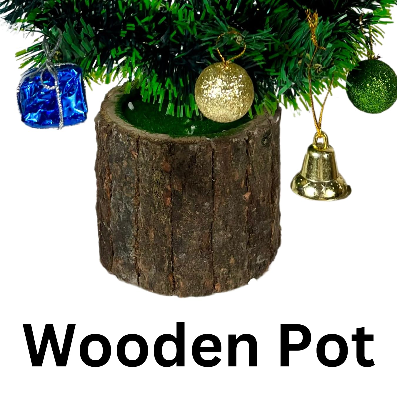 Dekorly Fully Decorated Tabletop Mini Christmas Tree (2 Ft.) - Prelit Artificial Desktop Tree with Ornaments, Perfect Xmas Decoration for Home & Office