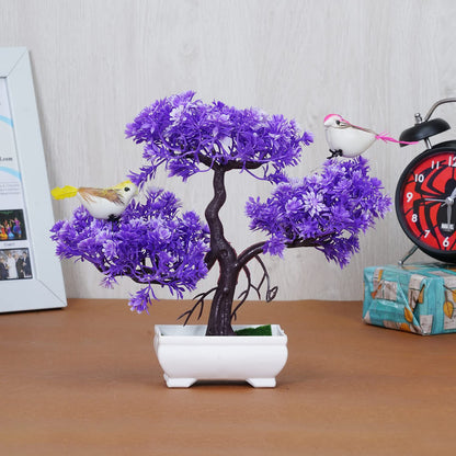 Dekorly Artificial Bonsai for Home Office, Bedroom Living Room Decoration Purple
