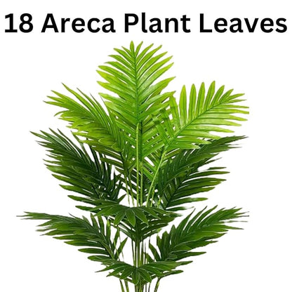 Dekorly Plastic Artificial Palm Plants Leaves Faux Turtle Leaf Fake Monstera Tropical Large Palm Tree Leaves Outdoor Leaf Decorations | 26Inch Plants(Areca Plant)