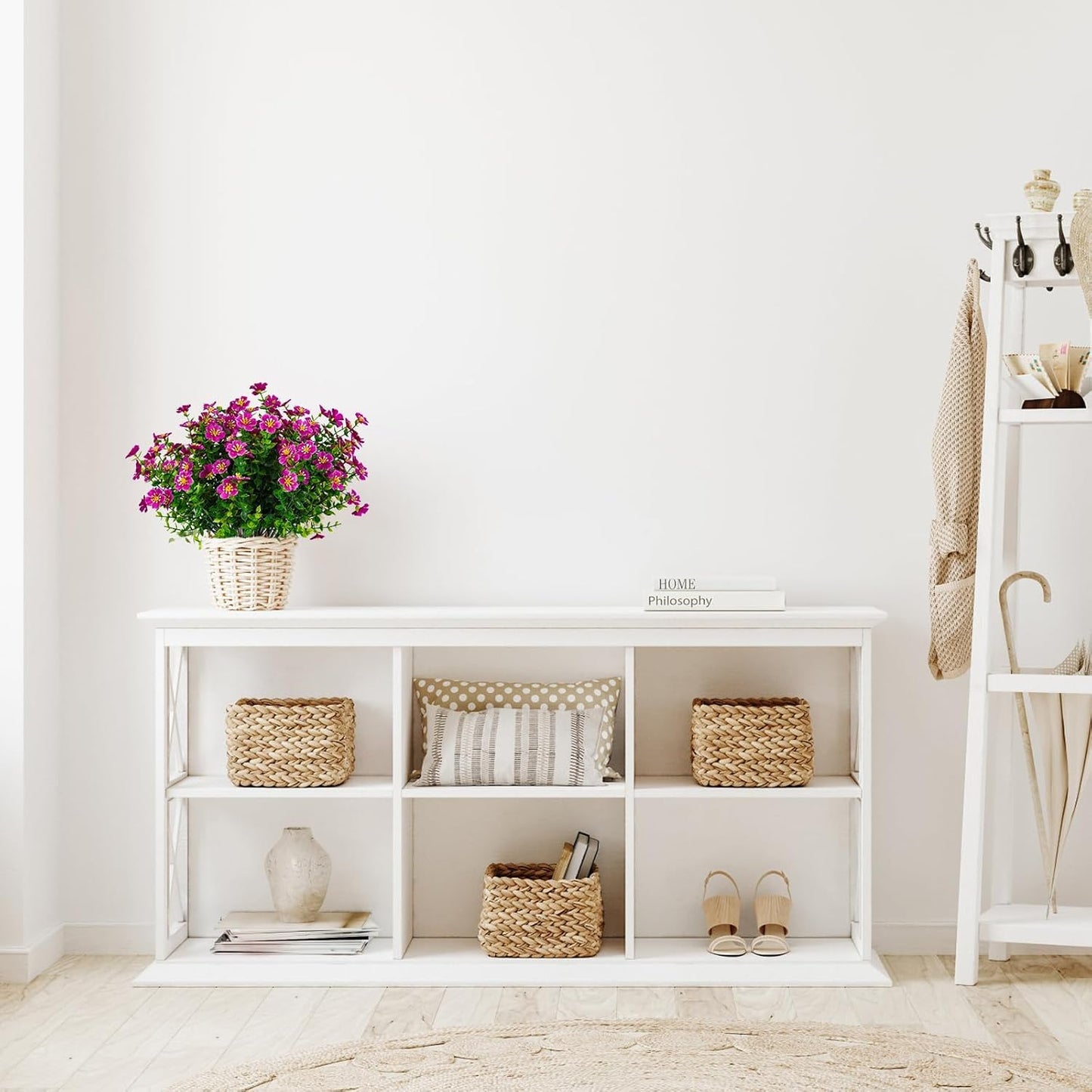 Dekorly Artificial Daisy Flowers Faux Plants Shrubs Plastic Greenery UV Protected for Living Room House Wall Window Porch Office Wedding Decor