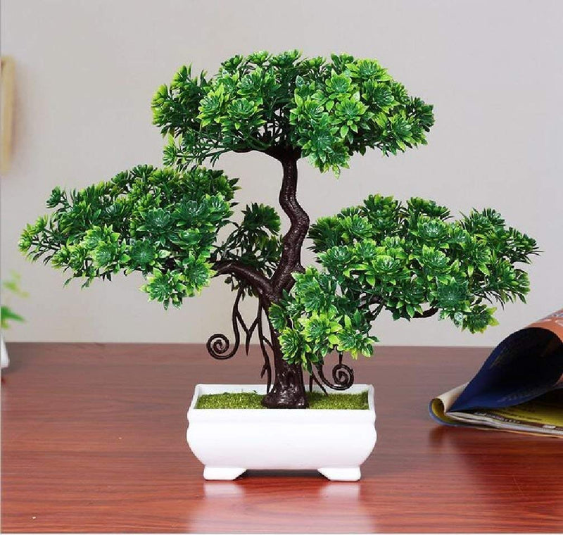Dekorly Artificial Bonsai for Home Office, Bedroom Living Room Decoration Green