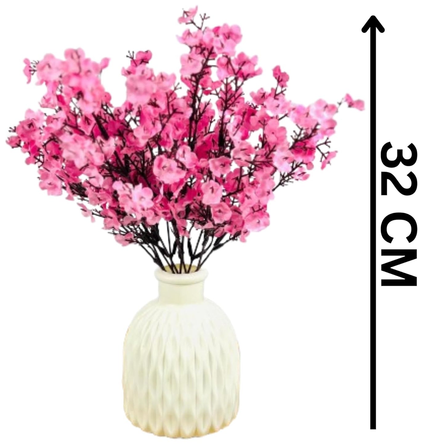 Dekorly Artificial Babys Breath Fake Silk Flowers with Potted Gypsophila Bouquets for Home Wedding DIY Floral Table Centerpiece Festival Decoration