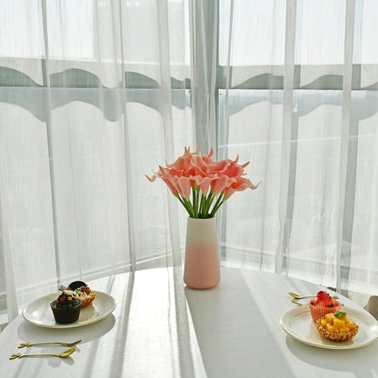 Dekorly Artificial Flowers Fake Faux Flowers Hydrangea Sunflower Cherry Blossom Flower Bougainvillea Pampas Grass Calla Lily Tulips Gypsophila Chrysanthemum (Pink, Calla Lily Set of 5 Sticks)