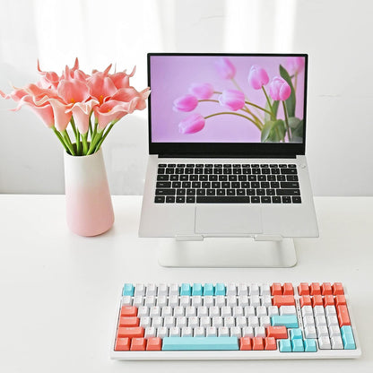 Dekorly Artificial Flowers Fake Faux Flowers Hydrangea Sunflower Cherry Blossom Flower Bougainvillea Pampas Grass Calla Lily Tulips Gypsophila Chrysanthemum (Pink, Calla Lily Set of 5 Sticks)