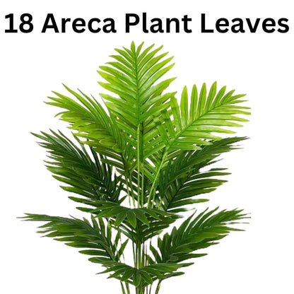 Dekorly Plastic Fake Plants Artificial Floor Plants Large Tropical Palm Tree Tall Monstera Plant in Pot Faux Plants for Indoor Outdoor Home (Areca | Black Pot)