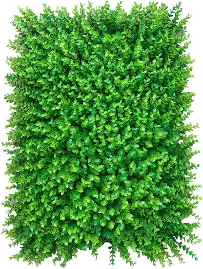 Dekorly Artificial Greenery Wall Décor | Faux Boxwood Panels & Grass Wall Backdrop for Home, Garden, Balcony & Privacy Fence | 24"x16" (Green)