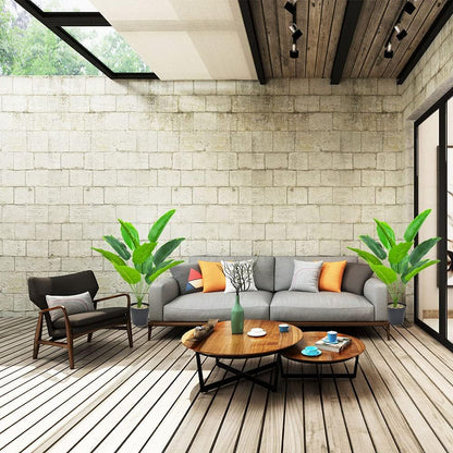 Dekorly 1 Pc 3'5 ft Artificial Banana Leaf Plant with Pot for Home Decor| Balcony | Garden| Bedroom| Living Room| Wedding Decoration (6 Leaves)