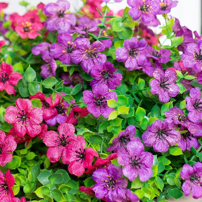 Dekorly Artificial Fake Daisy Flowers Plants for Outdoor Winter Christmas Decoration Faux Silk Daisy Resistant Look Real for Outside Planter Garden Home Office Room Decor |(Pack of 4)