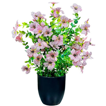Dekorly Artificial Daisy Fern Flowers with BlackCool Pot in Fake Flowers Bouquet for Centerpiece Table Decorations Home Office Kitchen Decor | Height 30 CM