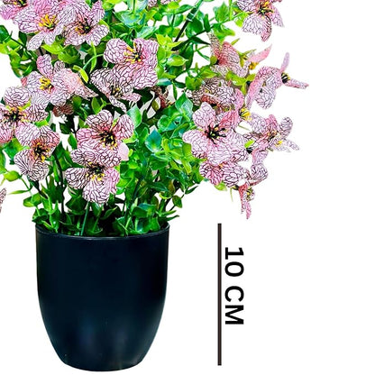 Dekorly Artificial Daisy Fern Flowers with BlackCool Pot in Fake Flowers Bouquet for Centerpiece Table Decorations Home Office Kitchen Decor | Height 30 CM