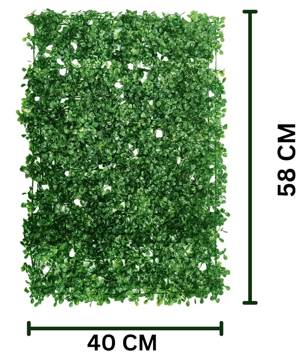 Dekorly Plastic Artificial Grass Wall Panels | Indoor & Outdoor Decoration | Garden | Floor | Balcony | Home Decor | Vertical Garden Artificial Wall Plants (58cm x 40cm)