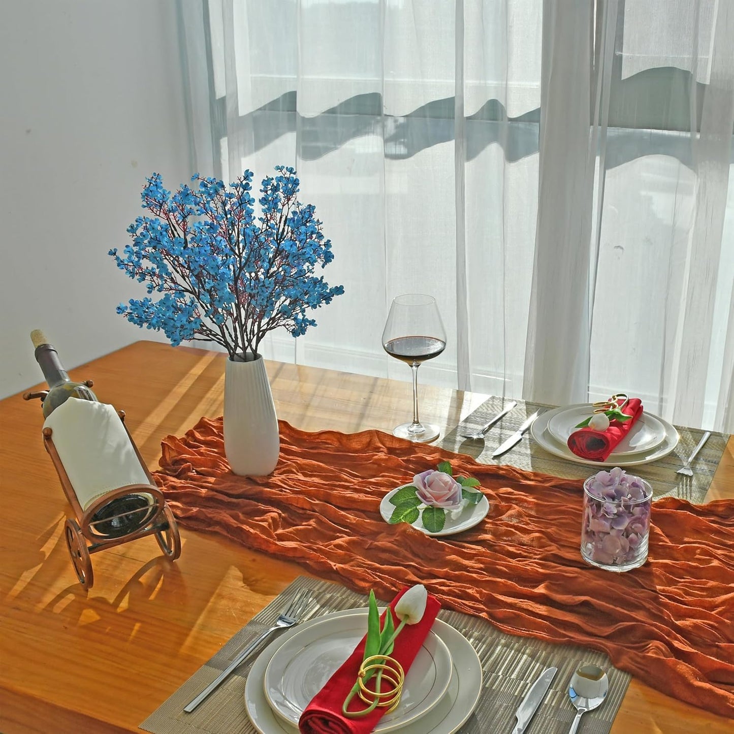 Dekorly Long Stem Artificial Baby Breath Flowers Real Touch Silk Gypsophila Bouquets for Office Indoor Outdoor Wedding DIY Party Centerpieces Decoration