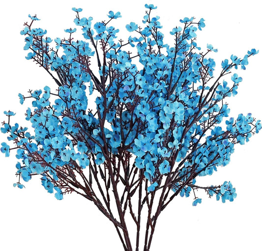 Dekorly Long Stem Artificial Baby Breath Flowers Real Touch Silk Gypsophila Bouquets for Office Indoor Outdoor Wedding DIY Party Centerpieces Decoration