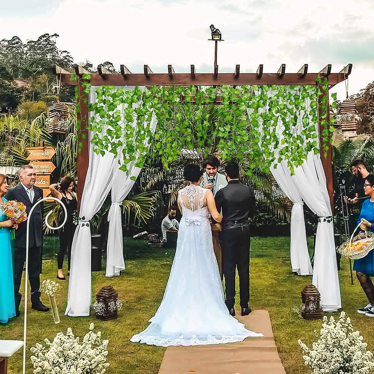 Dekorly Artificial Green Leaf Vine Money Plant Hanging, Artificial Ivy Leaves, Artificial Creeper Leaf Vine, Artificial Ivy Foliage, Ivy Wall Decor,Roof Decor | Each Plant 6 Feet (Green-B, 12)