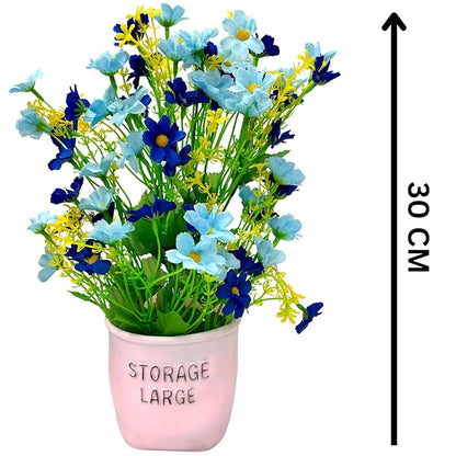 Pink pot with artificial flowers labeled 'Storage Large' and a measurement indicator showing 30 cm.