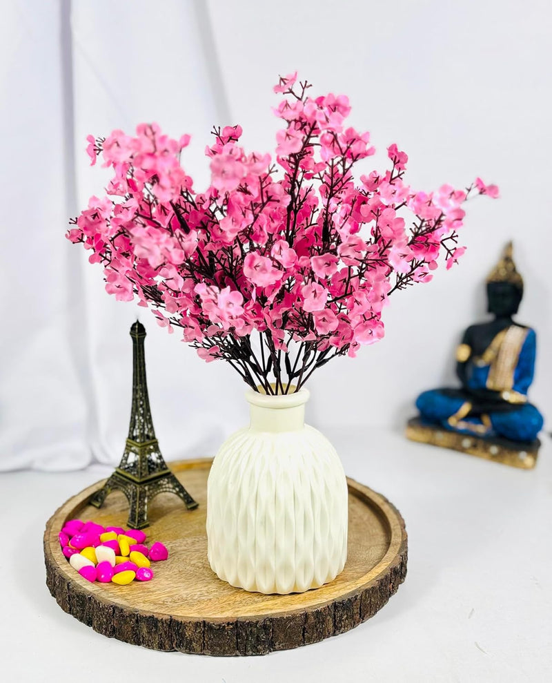 Dekorly Artificial Babys Breath Fake Silk Flowers with Potted Gypsophila Bouquets for Home Wedding DIY Floral Table Centerpiece Festival Decoration