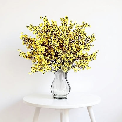 Dekorly Artificial Baby's Breath Gypsophila Flower Bunch for Home Decoration | Flowers for Vases| Decoration Items for Living Room|Home Decor|Diwali Decor|Chritmas (5 Pcs)