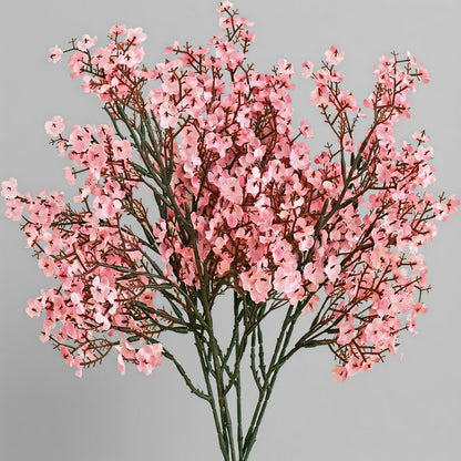 Dekorly Long Stem Artificial Baby Breath Flowers Real Touch Silk Gypsophila Bouquets for Office Indoor Outdoor Wedding DIY Party Centerpieces Decoration
