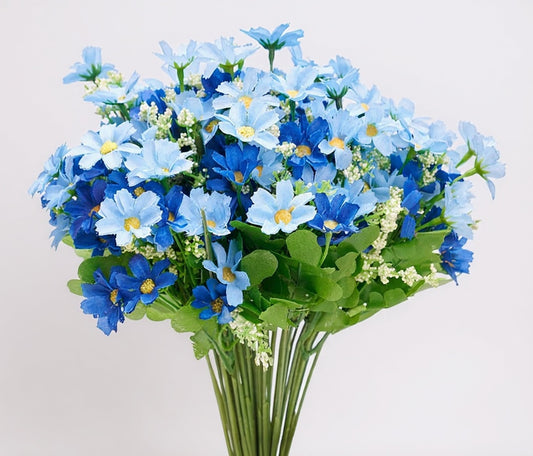 Dekorly Outdoor Artificial Flowers for Decoration,Silk Flowers UV Resistant Fake Flowers No Fade Faux Flowers Bouquet Plants for Indoor Outside Farmhouse Home Garden Decor