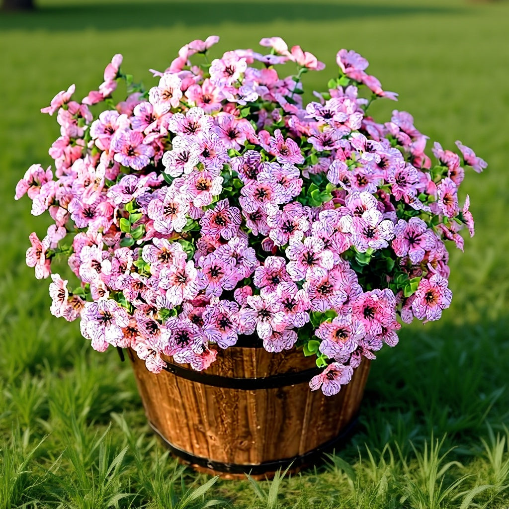 Dekorly Artificial Fake Daisy Flowers Plants for Outdoor Winter Christmas Decoration Faux Silk Daisy Resistant Look Real for Outside Planter Garden Home Office Room Decor |(Pack of 4)