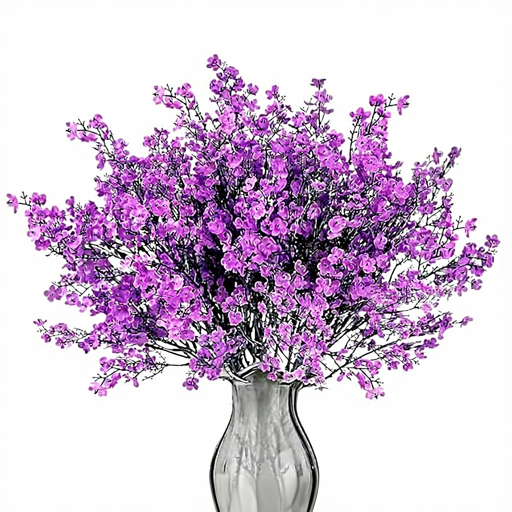 Dekorly Babys Breath Artificial Flowers Gypsophila Bouquets Bulk Real Touch Fake Silk Flowers for Home Wedding DIY Floral Arrangement Kitchen Table Centerpiece Festival Decoration