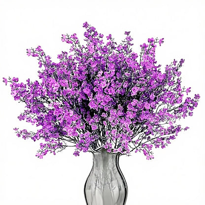 Dekorly Babys Breath Artificial Flowers Gypsophila Bouquets Bulk Real Touch Fake Silk Flowers for Home Wedding DIY Floral Arrangement Kitchen Table Centerpiece Festival Decoration