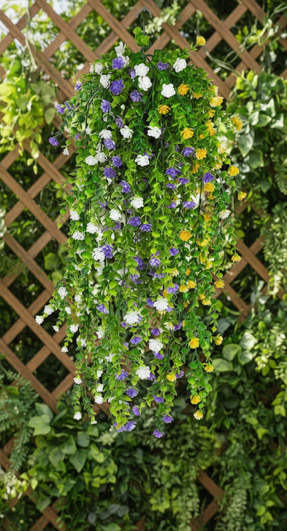 Dekorly Artificial Monstera Leaves Hanging Plants – UV Resistant Tropical Ivy (2 Pack, 65CM)