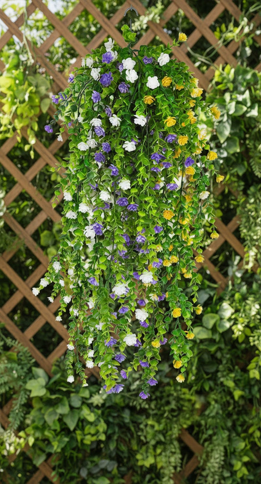 Dekorly Artificial Monstera Leaves Hanging Plants – UV Resistant Tropical Ivy (2 Pack, 65CM)