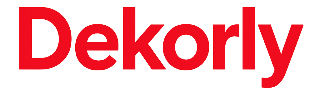 Red 'Dekorly' logo on a white background