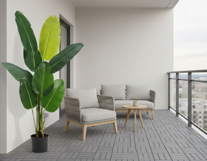 Dekorly 5.2ft Artificial Banana Plant with Pot – Tall Faux Tropical Tree for Living Room, Office, Balcony & Modern Home Decor