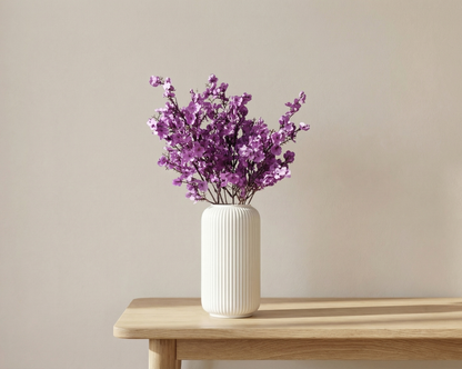 Dekorly Artificial Baby’s Breath Gypsophila Flower Plant – 40 cm Realistic Faux Floral Arrangement with White Plastic Pot for Home, Living Room & Office Table Decor, Elegant Gift Item